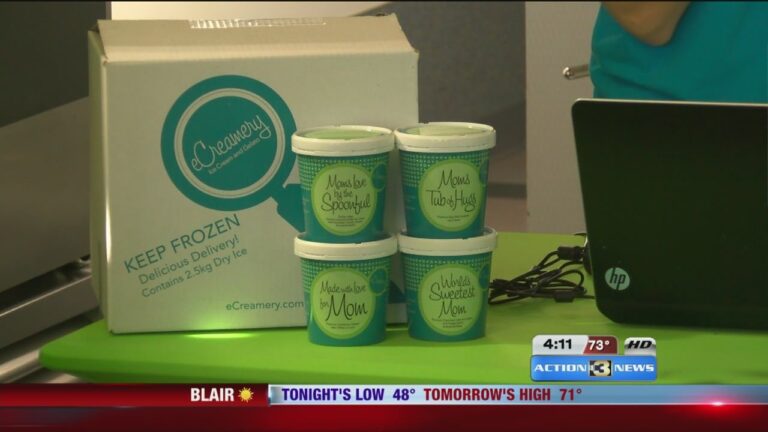 Eiscreme Geschmackstest aus der lokalen Eisdiele