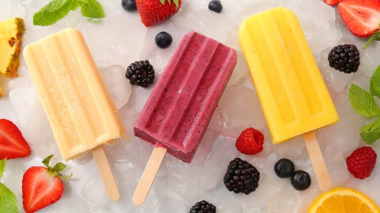 Erfrischende Mandelmilch-Popsicles f&uuml;r den Sommer