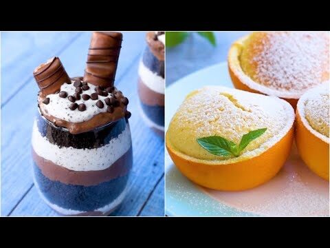 Verf&uuml;hrerische Schicht-Desserts mit Eiscreme