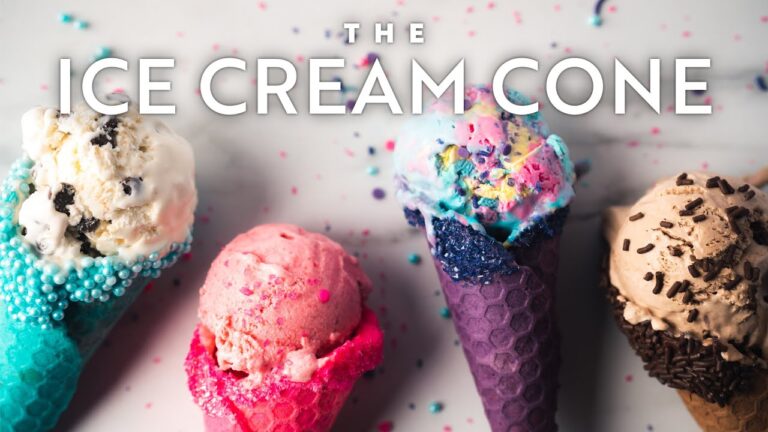 Kreative Eissorten in selbstgemachten Waffelkonen