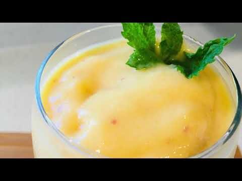 Erfrischendes Pfirsich-Mango-Fusionsdessert