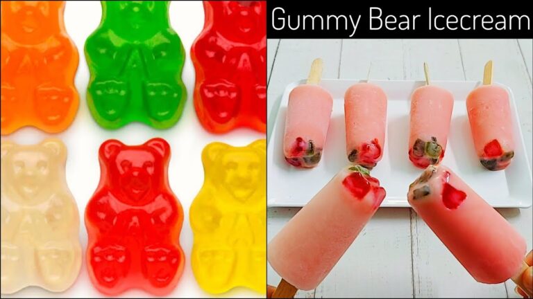 Einzigartige Ideen f&uuml;r Gummib&auml;rchen als Eisbe toppings