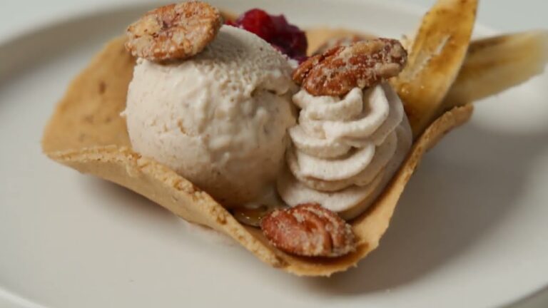 Leckere Rezepte f&uuml;r Ahorn-Pekan-Eiscremesauce