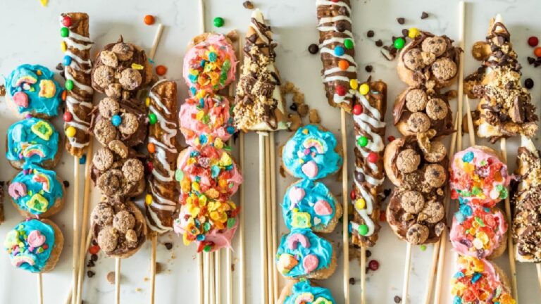 Leckere gefrorene Dessertideen am Stiel