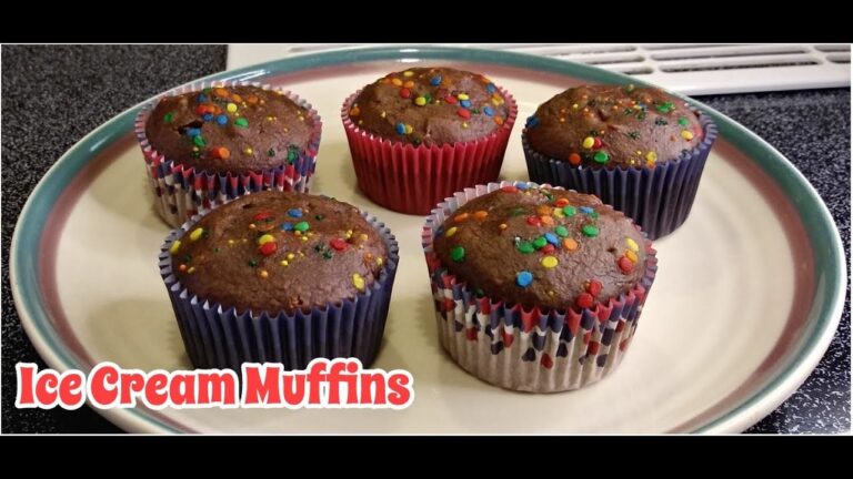 Kreative Eiscreme-Muffins selbstgemacht