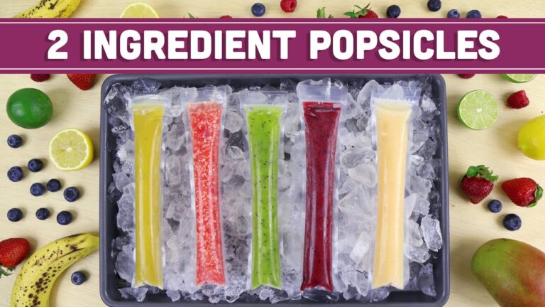 Einfache vegane Sorbet-Popsicles