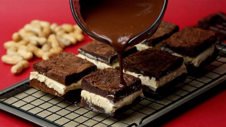 Hausgemachte Eiscreme-Sandwiches mit Brownie-Variante