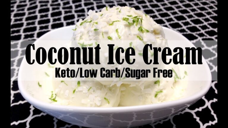 Hausgemachtes Kokosmilch-Gelato mit Low-Carb-Variante