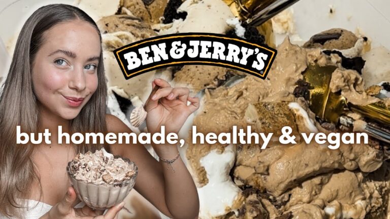 Proteinreicher gesunder veganer Eisgenuss