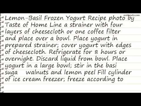 Hausgemachtes gefrorenes Joghurt mit zitroniger Note