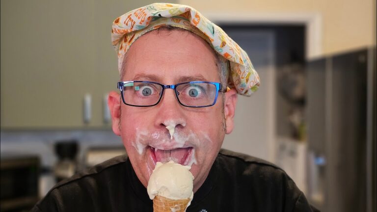 Tropische Fruchtsorbets in modernen Eisgerichte