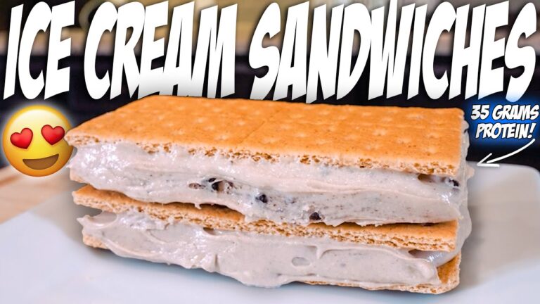 Proteinreiche k&ouml;stliche Eissandwich-Variationen